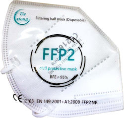 Tiexiong FFP2 Civil Protective Mask BFE >95% Mască de protecție FFP2 Alb 1buc