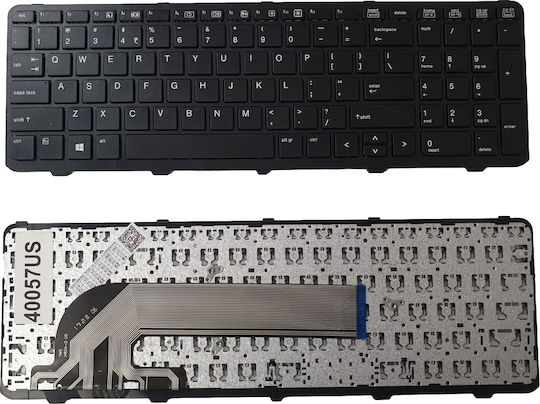HP Laptop Keyboard for Probook 450/G0/450/G1/455/G1/470/G1 with Frame and English (US) Layout in Black Colour 40057US