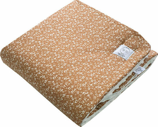 Tiny Toes Jasmine Brown White Бебешка кувертюра Двустранен Памук Кафяв 100x140см