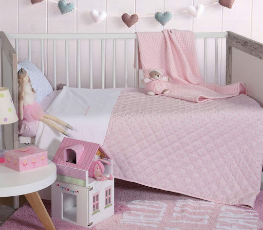 Nef-Nef Homeware Dream & Wishes Pătură pentru bebeluși Bumbac Roz 90x140cm