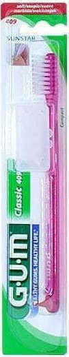 GUM Classic Compact 409 Manual Toothbrush Soft Fuchsia 1pcs