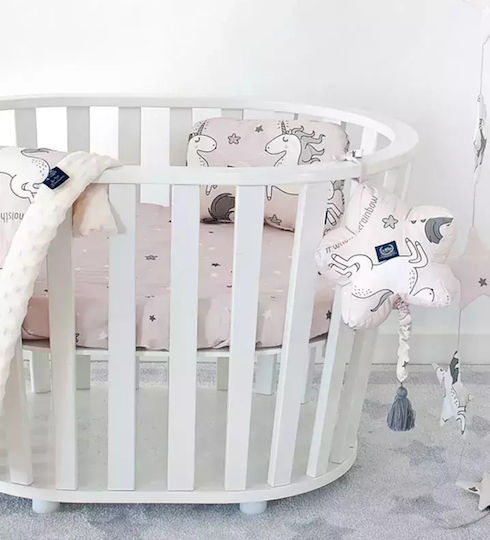 La Millou Fly Me To The Moon Baby Bettlaken Für Krippe Baumwolle Angepasst Rosa 70x140cm