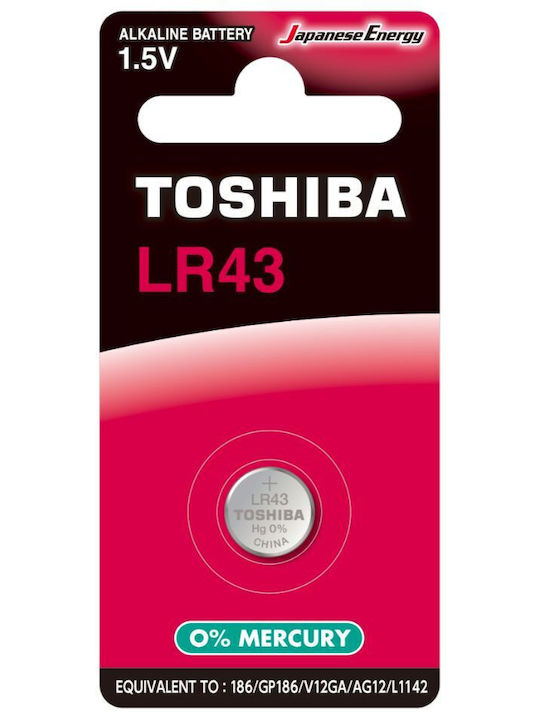 Toshiba Bp-1c Алкален Батерия За часовници LR43 1.5V 1бр