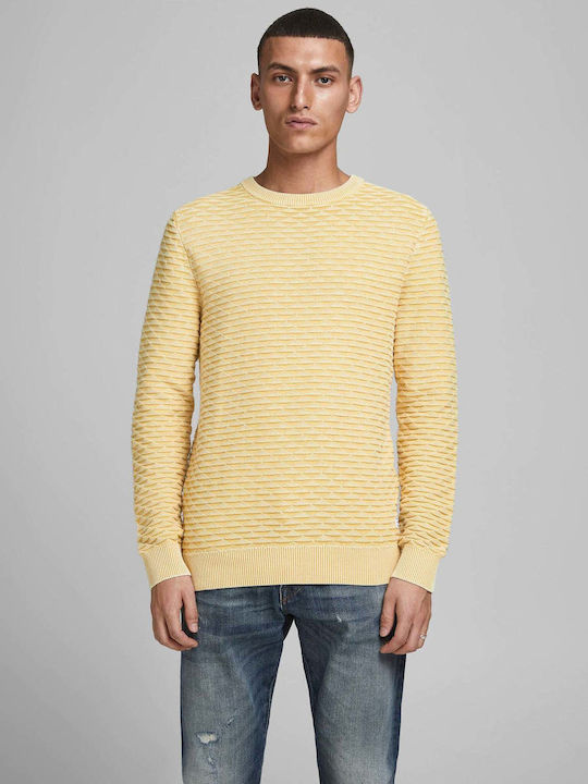 Jack & Jones Men's Long Sleeve Sweater Yellow