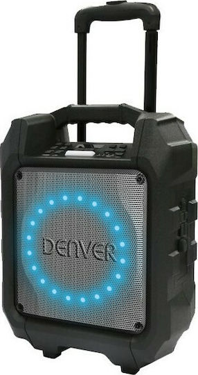 Denver Karaoke Lautsprecher mit Kabelgebundenem Mikrofon und Lichteffekten TSP-305 Schwarz