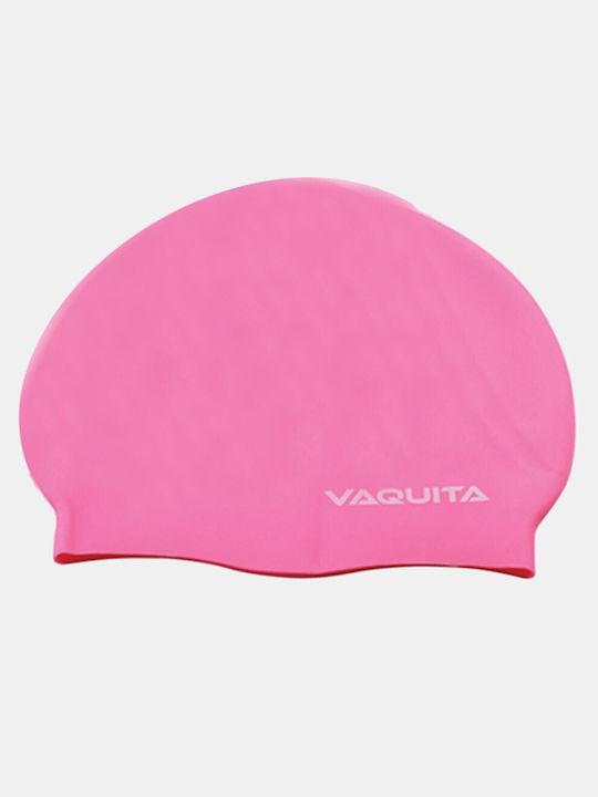 Vaquita Silicone Kids Swimming Cap Pink