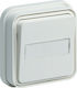 Hager Cubyko Complete Wall Push Bell Button wit...