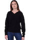 Superdry Damen Langarm Pullover Wolle Schwarz