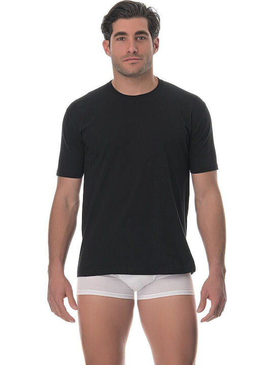 Lido Underwear 480 Мъжка Тениска Къс Ръкав в Черен Цвят