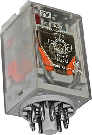 Adeleq Βιομηχανικό Ρελέ Λυχνίας 12V 11 Πόδια 12V DC 11-3120