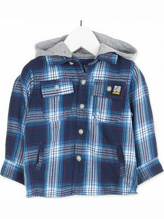 Losan Kids Checked Shirt Blue 827-3002