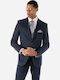 Sogo Men's Suit Jacket Slim Fit Navy Blue