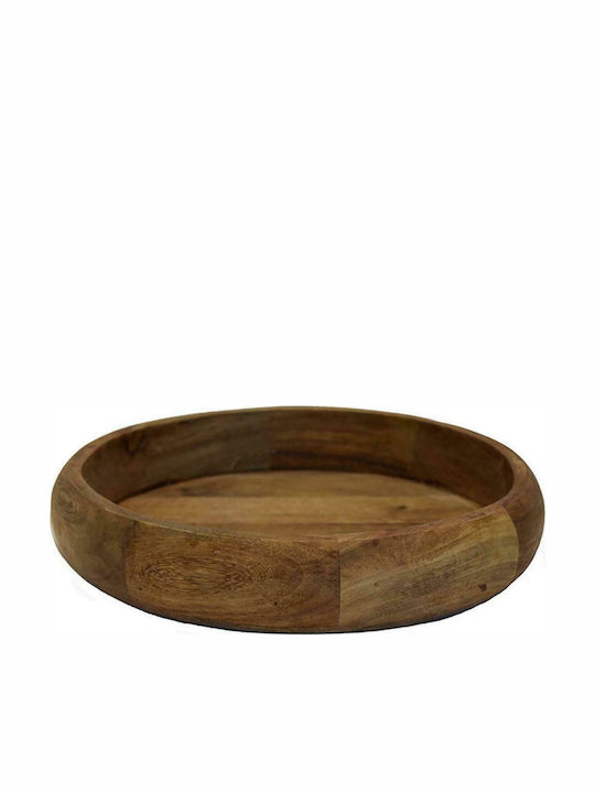 Atmosphera Mango Decorative Bowl Brown 32.5x32.5x6cm