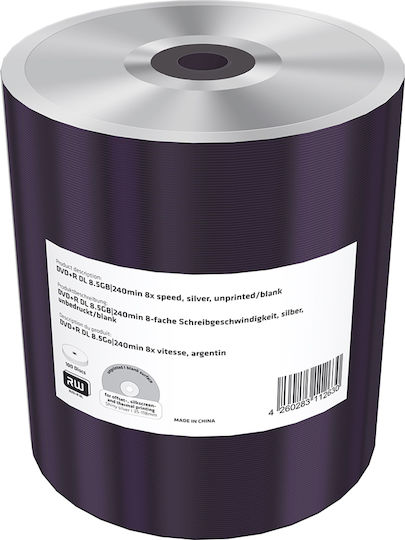 MediaRange Записваеми DVD+R 8x 8.5ГБ Кутия за торта 100бр