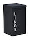 Click 6-65-508-0030 6-65-508-0030 Fabric Collapsible Laundry Basket with Cap 36x36x63cm Black