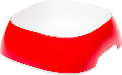 Ferplast Glam Plastic Bowls Dog Food & Water Red with Base 400ml 71210022