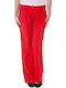 6075 Women's Fabric Trousers Red