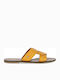 Mexx MXGU0132W Leather Women's Flat Sandals in Yellow Color MXGU0132W-8000