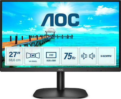 AOC 27B2AM VA Monitor 27" FHD 1920x1080 με Χρόνο Απόκρισης 4ms GTG