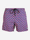 Optimingo Herren Badebekleidung Shorts Lila mit Mustern