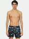 John Frank Ripped Men's Swimwear Shorts Navy Blue with Patterns