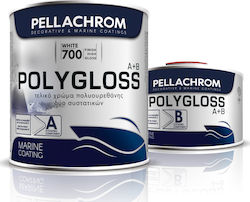 Pellachrom Polygloss A+B 700 Λευκό Τελικό Χρώμα Πολυουρεθάνης Δύο Συστατικών 0.75lt Λευκό
