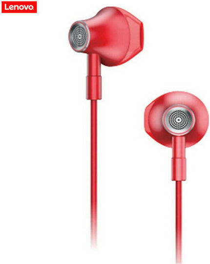 Lenovo HF 140 Earbuds Handsfree με Βύσμα 3.5mm Κόκκινο