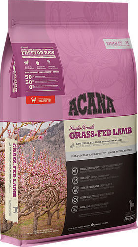 Acana Grass Fed Lamb 17kg Dry Food for Dogs Grain-Free & Gluten-Free with Lamb