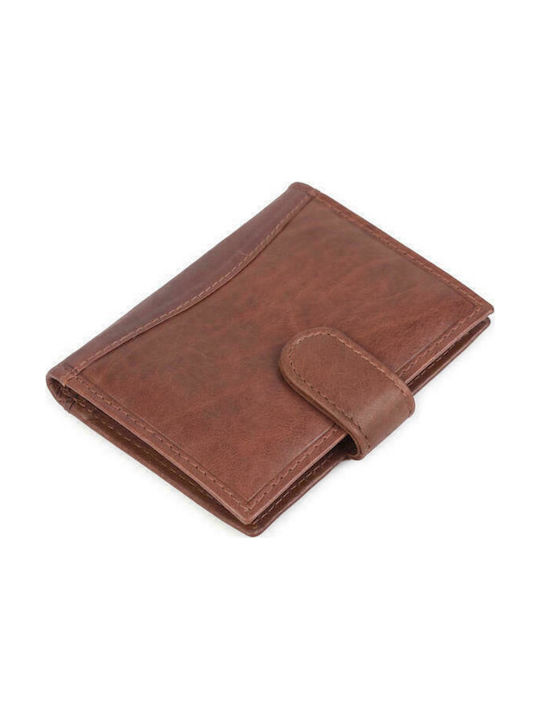 Fetiche Leather Men's Leather Card Wallet Tabac Brown