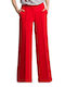 MOE Women's Fabric Trousers in Wide Line Red