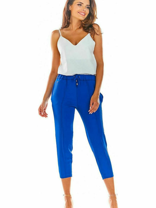 Awama Women's Fabric Trousers Blue