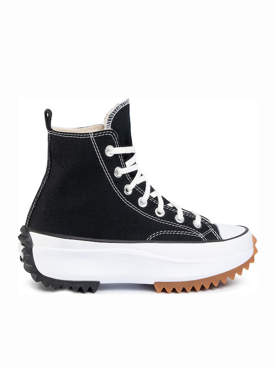 Converse Run Star Hike Hi Damen Flatforms Stiefel Schwarz