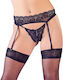 Cottelli Collection Set Garters with Lace White