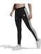 Adidas Loungwear Essentials Alergare Colanti de femei Lung Colanti Talie inalta Negru