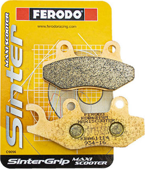 Ferodo Motorcycle Brake Pads Rear Sinter Grip Scooter Metallic Pads Front Kawasaki Kazer 115 Honda Supra Modenas Kriss 115 Yamaha Crypton-R 115 for Daytona DY 50 Kawasaki EX 300 Ninja 300 JOY-R Z300 ZX 130 Modenas Kriss II Kriss Kristar 125 X-CITE Triumph Tiger 1050 Yamaha YBR 250