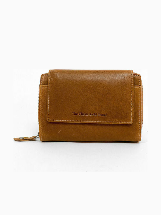 Small Leather Women's Wallet Classic Tabac Brown