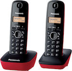 Panasonic KX-TG1612 Duo Cordless Phone (2-Pack) Black