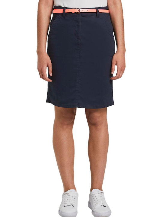 Tom Tailor Midi Φούστα σε Navy Μπλε χρώμα