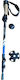 Over Action Telescopic Aluminum Fast Lock Trekking Pole with 3 Sections OVE-026 Blue 300gr