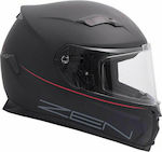 Zen ZN-820 Black/Red Checkmate Motorradhelm Volles Gesicht ECE 22.05 1500gr