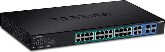 Trendnet TPE-5028WS Managed L2 PoE+ Switch με 28 Θύρες Gigabit (1Gbps) Ethernet και 4 SFP Θύρες