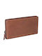 The Chesterfield Brand Large Leather Women's Wallet with RFID Tabac Brown