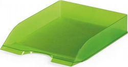 Durable Transparent Plastic Filing Tray Green 33.7x25.3x6.3cm