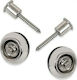 Dunlop Straplock Flush Set String Instrument Accessory in Silver Color