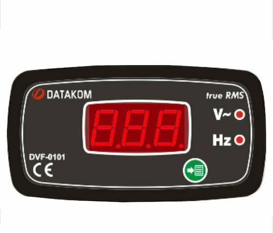 Datakom DVF-0101-48 Мултифункционална спортна зала Електрически панелен метър Цифров волтметър-честотомер за единична фаза (96x48мм) 01.034.0205