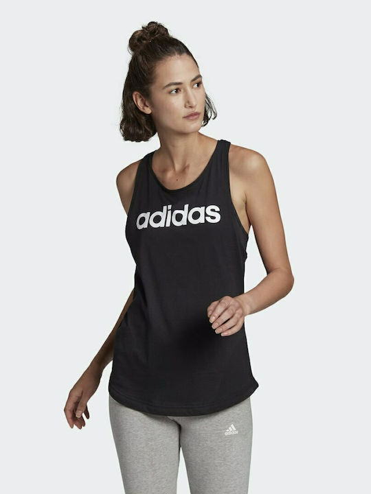 Adidas Loungewear Essentials Γυναικεία Μπλούζα Αμάνικη Μαύρη