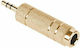Μετατροπέας 3.5mm male σε 6.3mm female Χρυσό 1τμχ BG-0323