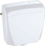 Valsir Solea Wall Mounted Plastic Low Pressure Rectangular Toilet Flush Tank White