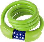 M-Wave DS 12.10 Bicycle Cable Lock with Combination Green