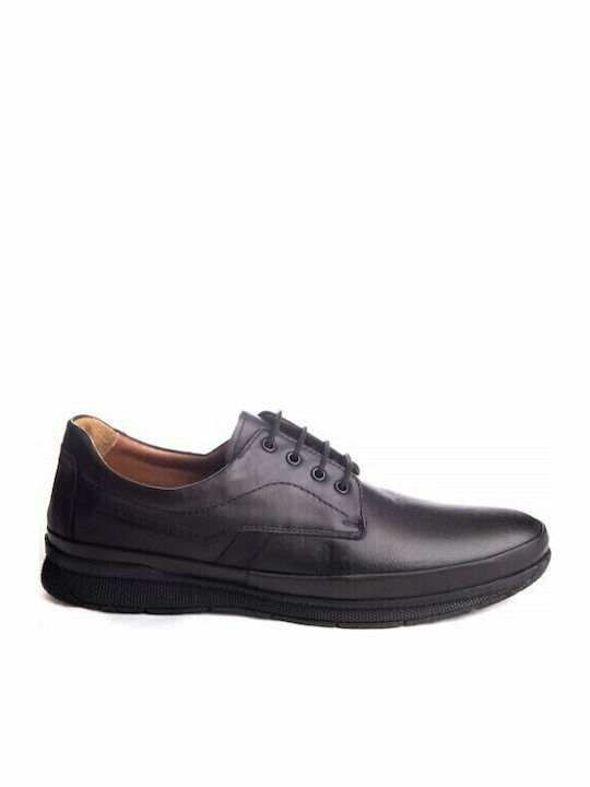 Safe Step Δερμάτινα Ανδρικά Casual Παπούτσια Μαύρα